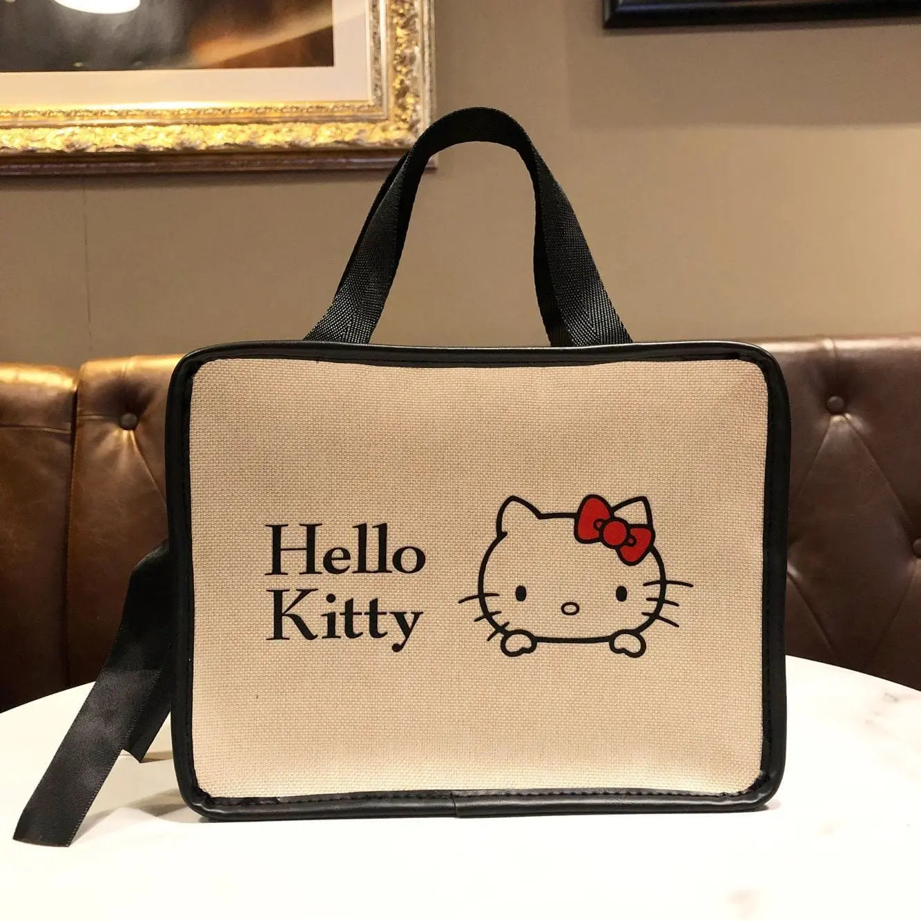 Solid color canvas tote bag by Showlu Fashion Store, small dumpling-shaped handbag ideal for office or casual use.