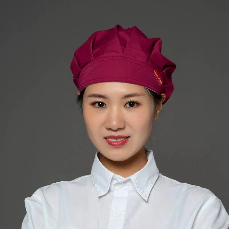 Shengqi breathable chef cap for women, anti-smoke hygiene cooking hat with dust protection and hair loss prevention, made by Showlu Fashion.