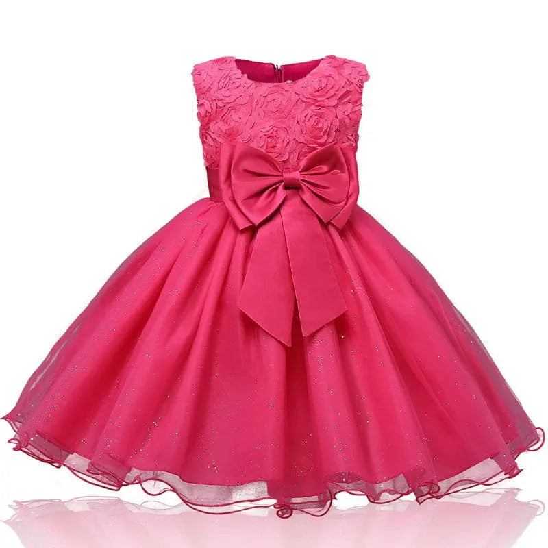 Girls lace tutu flower dress by Showlu Fashion Store, featuring a formal ball gown design with floral details for weddings and parties.