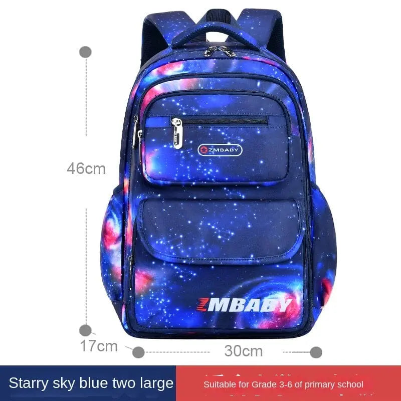 Children's boys' orthopedic school backpack by Showlu Fashion Store, waterproof Oxford book bag with multiple compartments.