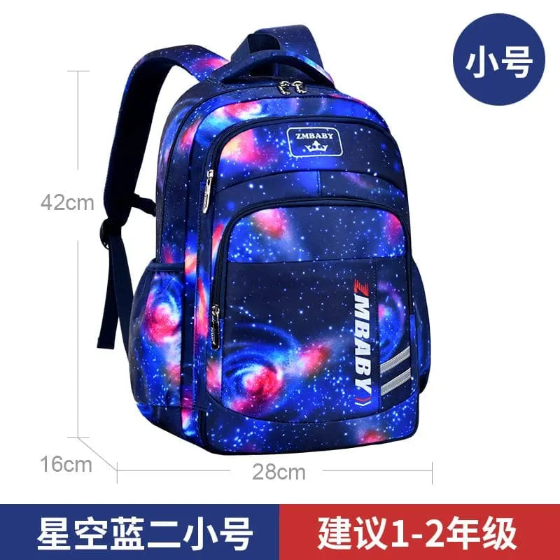 Children's waterproof Oxford school backpack for boys, orthopedic design with multiple compartments, by Showlu Fashion Store.
