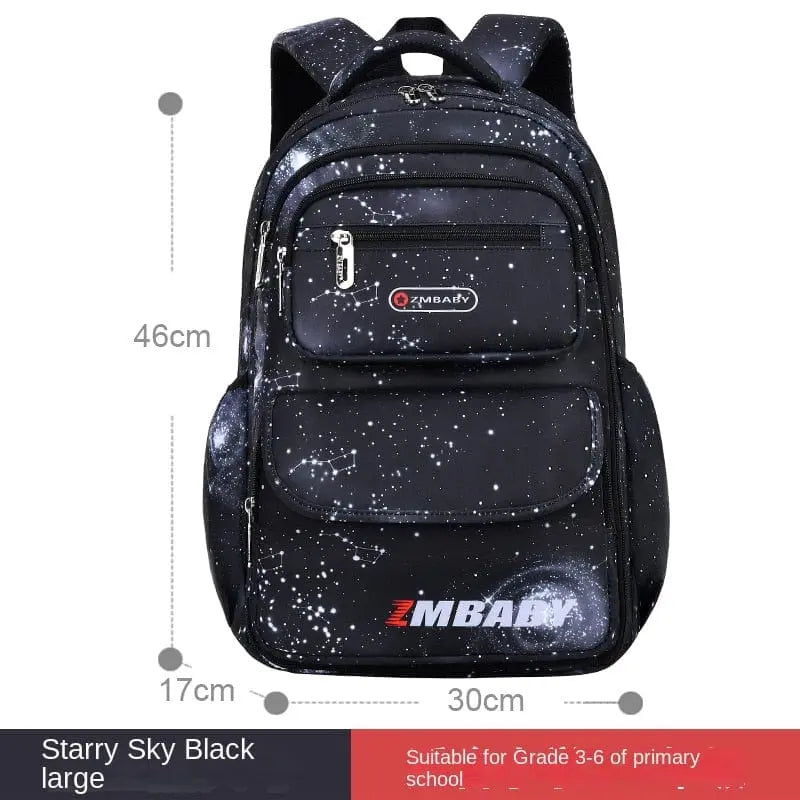 Children's boys' orthopedic school backpack by Showlu Fashion Store, waterproof Oxford book bag with multiple compartments.