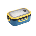 Showlu Double-Layer Lunch Box with utensils, microwave-safe food container, compact and versatile for daily meals