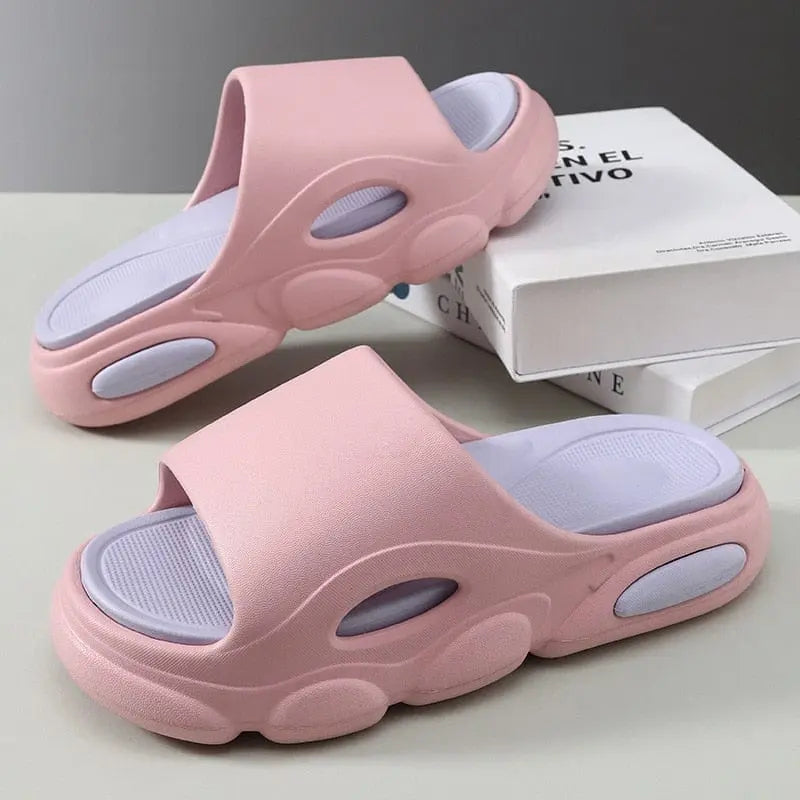 Comwarm EVA platform slippers for men and women, non-slip indoor outdoor slides, comfortable unisex bathroom and home sandals