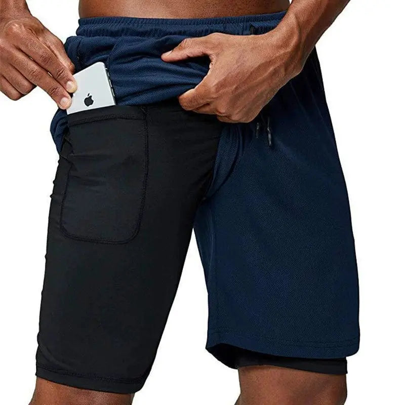 Men's quick-dry training shorts by GYMLOCKER, breathable summer workout shorts with a trendy design and five-point style.