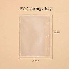 Showlu Fashion Store 0 5 pcs Storage bag / mini JIANWU Creative Cute Transparent 3 ring Mini Loose-leaf Hand Book Student Portable Notebook ring binder Kawaii School Supplies