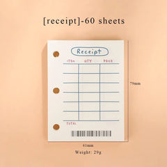 Showlu Fashion Store 0 Creative Cute Transparent 3 ring Mini Loose-leaf Hand Book Student Portable Notebook ring binder Kawaii School Supplies