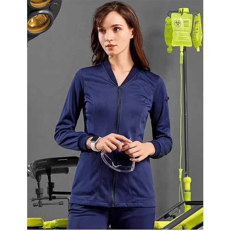 Showlu Medical Doctor Uniforms: professional hospital scrubs set with short sleeves and practical design for healthcare workers.