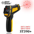 Showlu Fashion Store GVDA digital infrared thermometer with color LCD display, non-contact laser temperature measurement and hygrometer features.