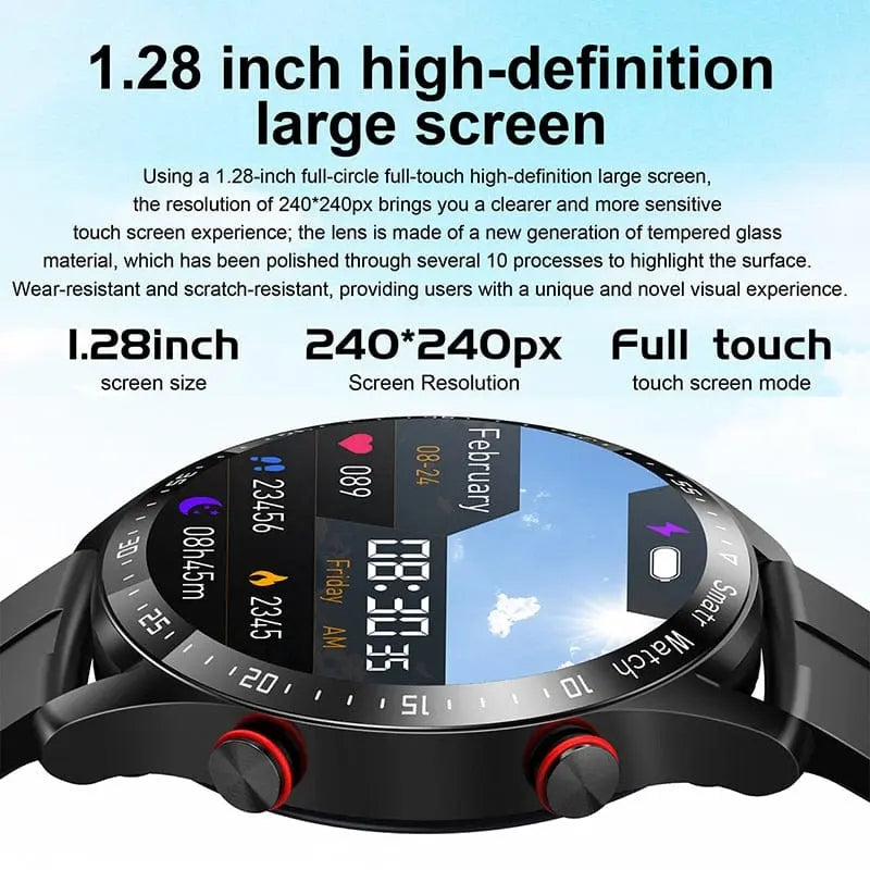 Showlu ECG+PPG Smart Watch for men with Bluetooth call, health tracking, blood pressure monitor, waterproof fitness and sports watch