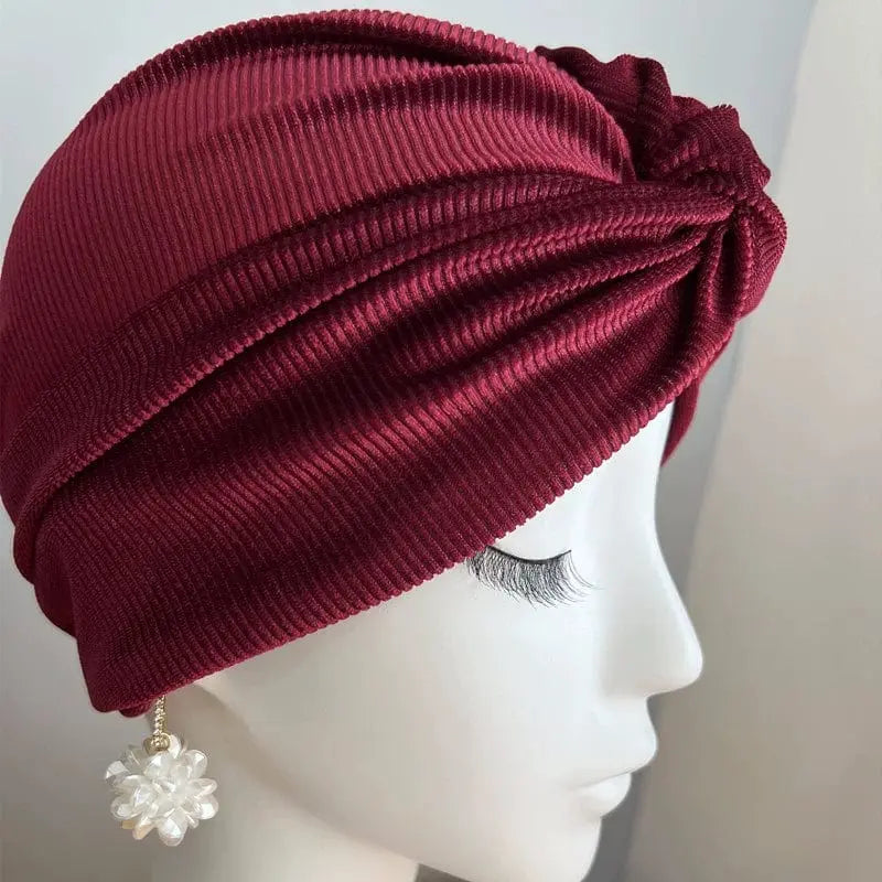 Gray velvet MiuMiu dome-style elastic beanie cap for women with a soft, stretchy fit and stylish design.