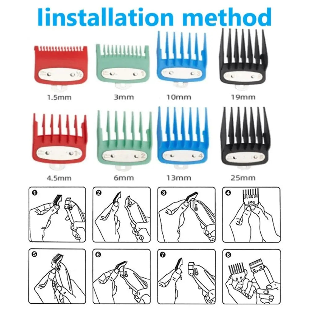 Kemei professional cordless electric hair clipper for men with rechargeable battery, black design, professional barber trimmer.