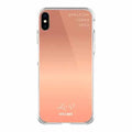Diamond Rose Gold Mirror Finish iPhone X/XS case, protective cover with stylish reflective design and positive vibe accents.