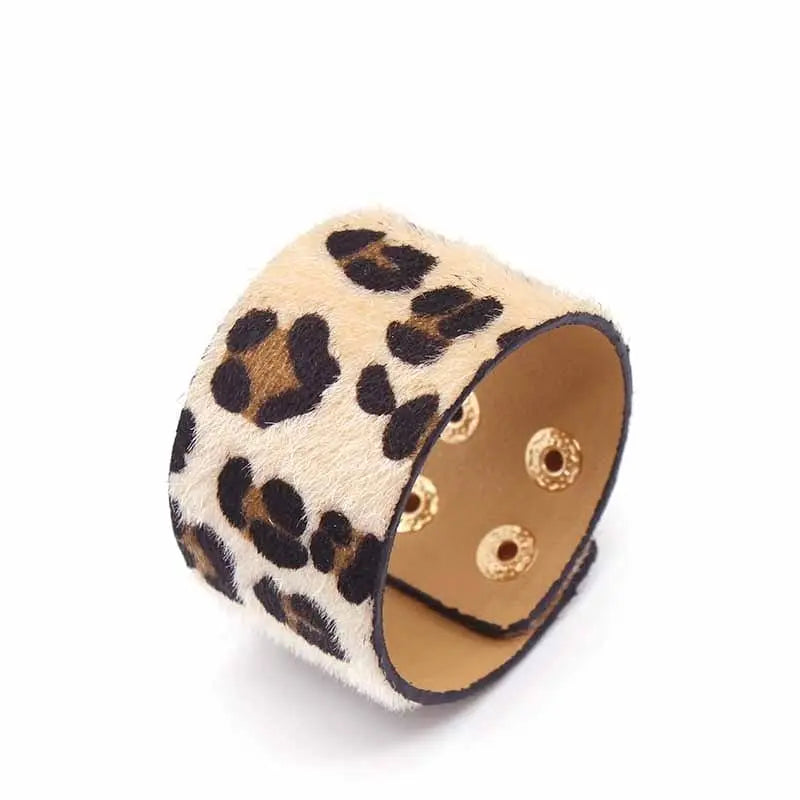 Showlu Store Nation crack leather V-word wide punk cuff bracelet for women with edgy, soft leather design and bold style.