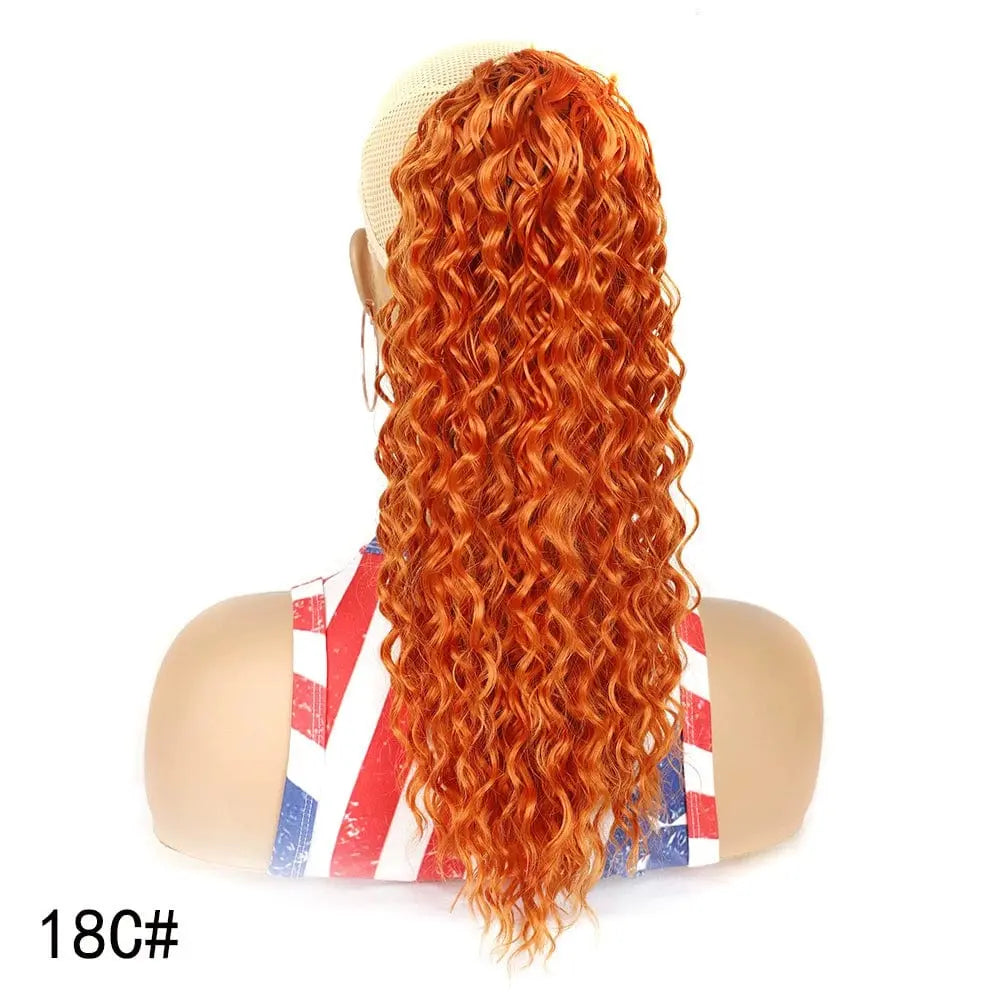 Showlu Fashion elastic net drawstring wig made from high-temperature silk hair, designed for secure fit and natural look.