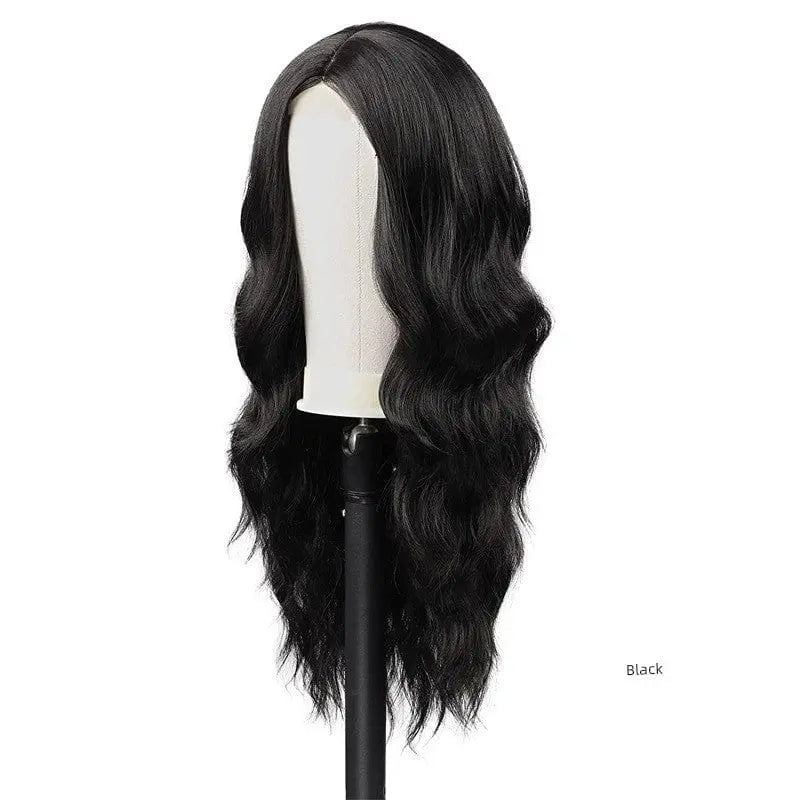 Showlu Fashion long curls cosplay wig with high temperature silk wave hair, European style, for costume or fashion use