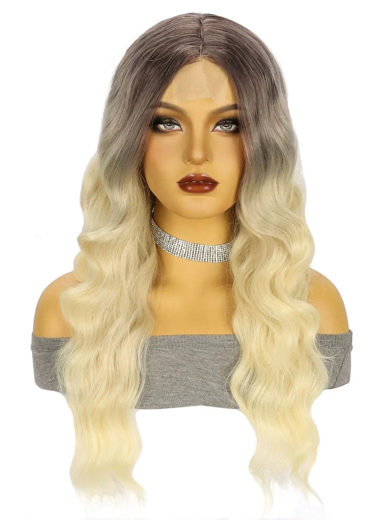 Showlu Fashion long curls cosplay wig with high-temperature silk wave hair, European-American style for cosplay or fashion looks.