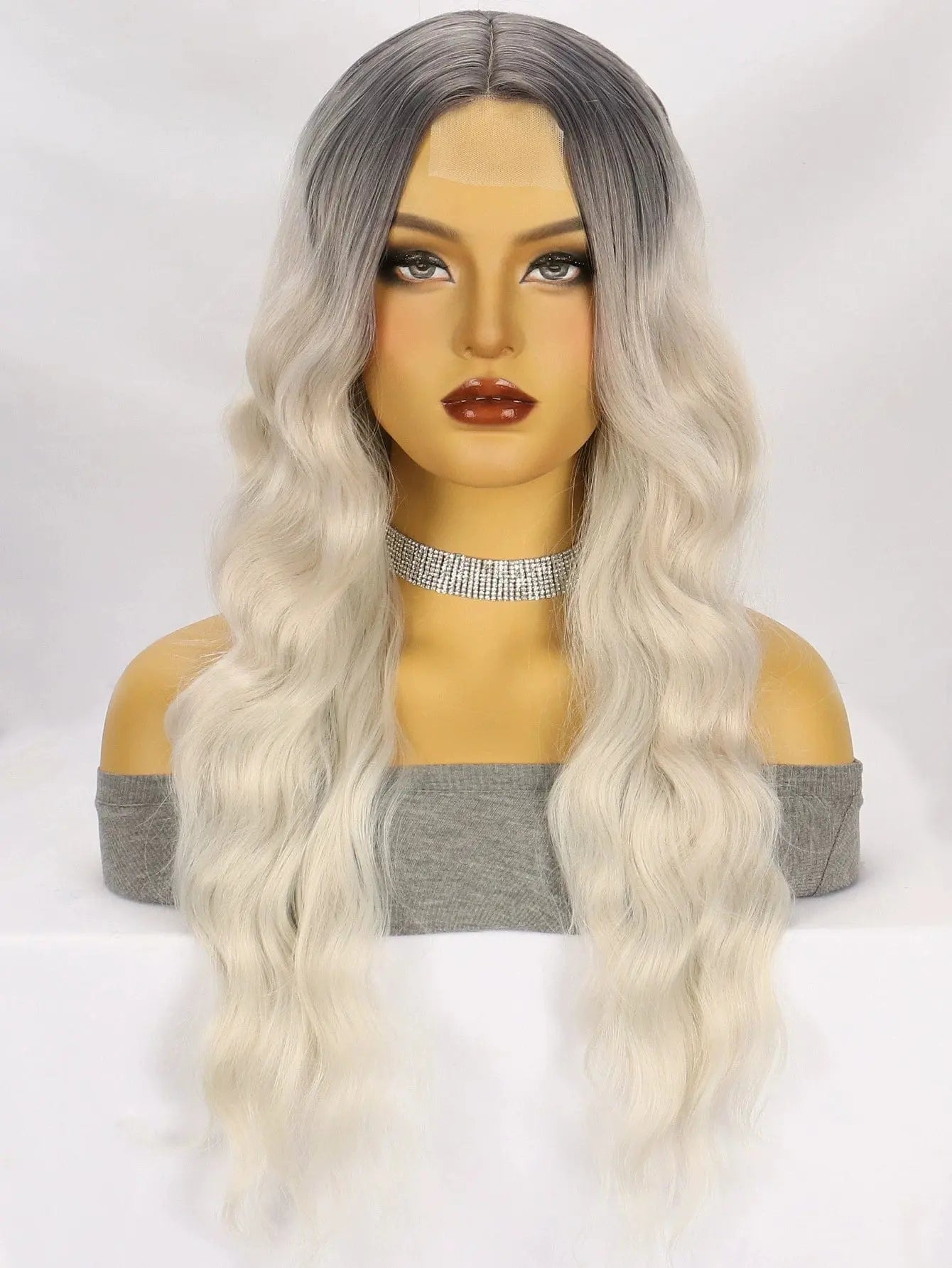 European-style long curls cosplay wig by Showlu Fashion, featuring high-temperature silk wave hair for elegant, flowing hair looks.
