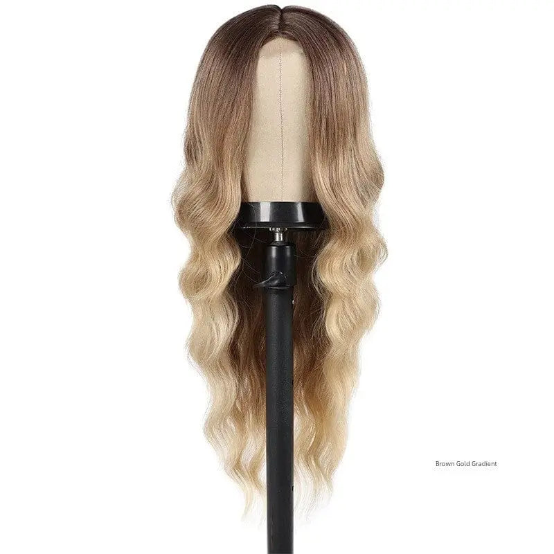 European-style long curls cosplay wig by Showlu Fashion, high-temperature silk wave hair for stylish costume looks