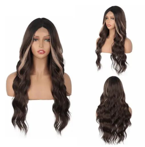 European-style long curls cosplay wig by Showlu Fashion, featuring high temperature silk wave hair for a stylish look.
