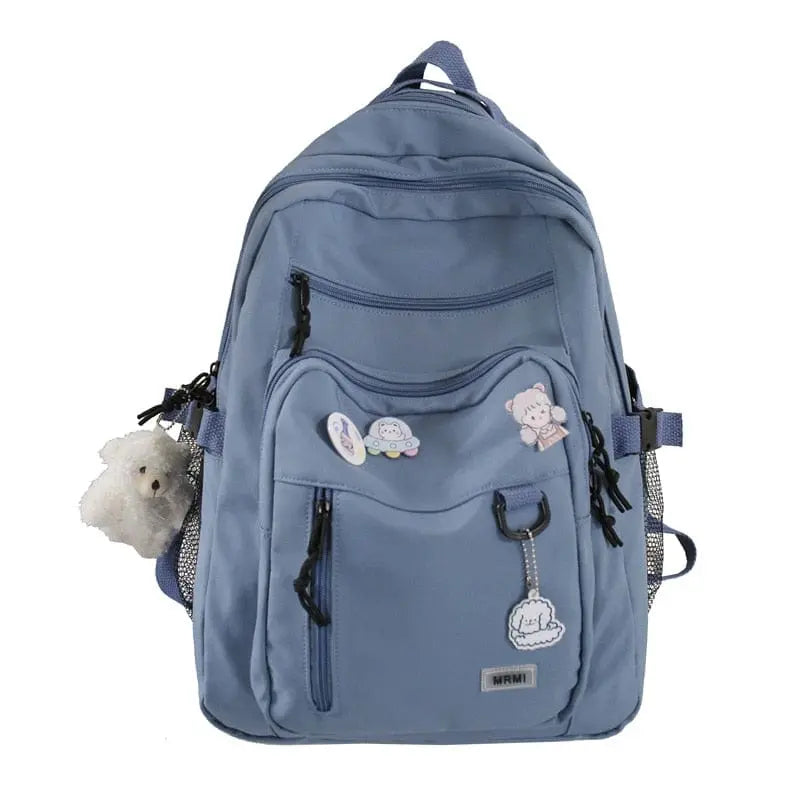 Showlu Fashion Store women's high capacity nylon school backpack with laptop sleeve, featuring a stylish and spacious design for students.
