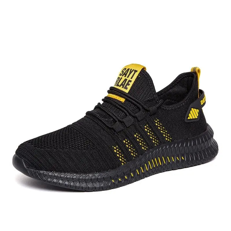 Men's breathable mesh walking sneakers by Showlu Fashion Store, lightweight summer shoes with casual lac-up design.