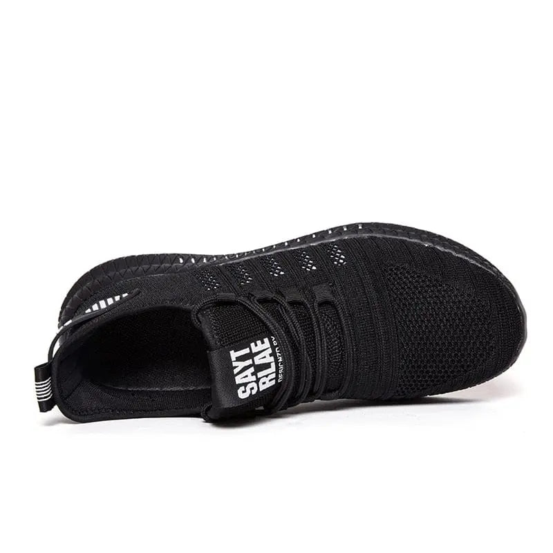 Men's breathable mesh walking sneakers by Showlu Fashion, lightweight casual summer shoes with lace-up design.