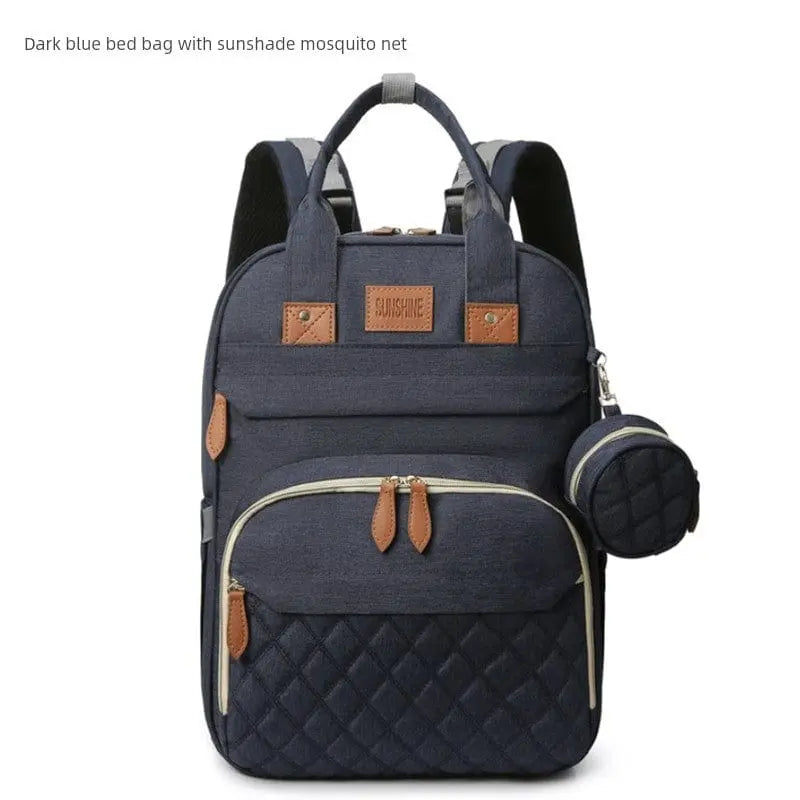 Fashion New Mummy Bag Mother and Baby Go out Lightweight Multifunctional Foldable Crib with Baby Large Capacity Backpack - SHOWLU FASHION STORE