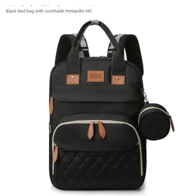Fashion New Mummy Bag Mother and Baby Go out Lightweight Multifunctional Foldable Crib with Baby Large Capacity Backpack - SHOWLU FASHION STORE