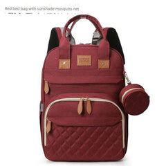 Fashion New Mummy Bag Mother and Baby Go out Lightweight Multifunctional Foldable Crib with Baby Large Capacity Backpack - SHOWLU FASHION STORE
