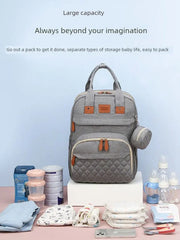 Fashion New Mummy Bag Mother and Baby Go out Lightweight Multifunctional Foldable Crib with Baby Large Capacity Backpack - SHOWLU FASHION STORE