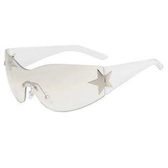 Fashion Style Frameless Five - Pointed Star All - in - One Female Trendy Pilot Sunglasses Y2g Millennium Sexy Style Sunshade Sunglasses - SHOWLU FASHION STORE