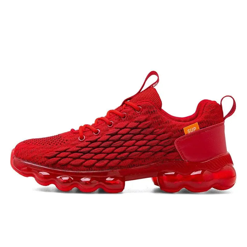 Showlu men's knitted athletic sneakers with lightweight breathable TPU outsole, casual walking style, and sporty design.