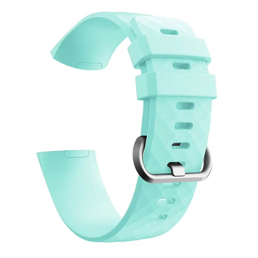 Silicone replacement wrist band strap for Fitbit Charge 3 Frontier, available in large and small sizes, by Showlu Fashion Store.