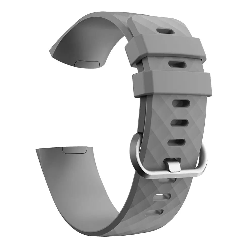 Silicone replacement wrist band for Fitbit Charge 3 Frontier, available in large and small sizes, by Showlu Fashion Store.