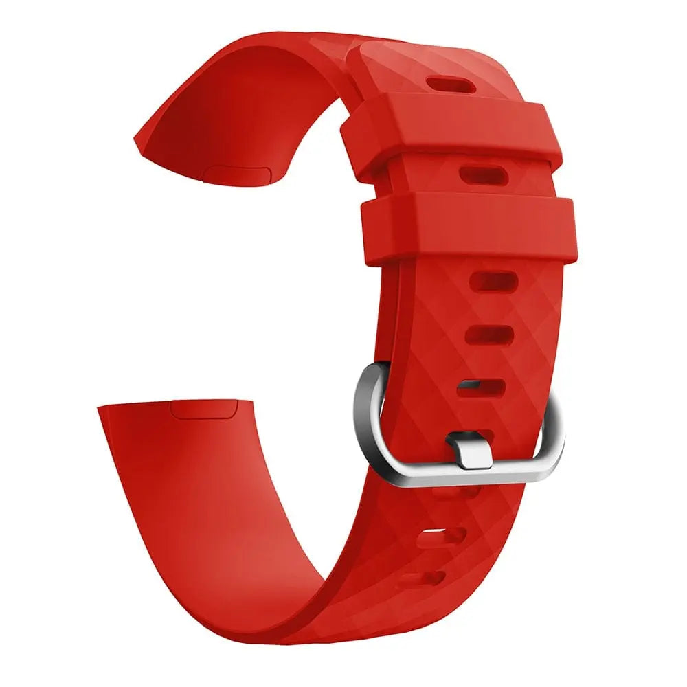 Silicone replacement wrist band strap for Fitbit Charge 3 Frontier, available in large and small sizes, by Showlu Fashion Store.