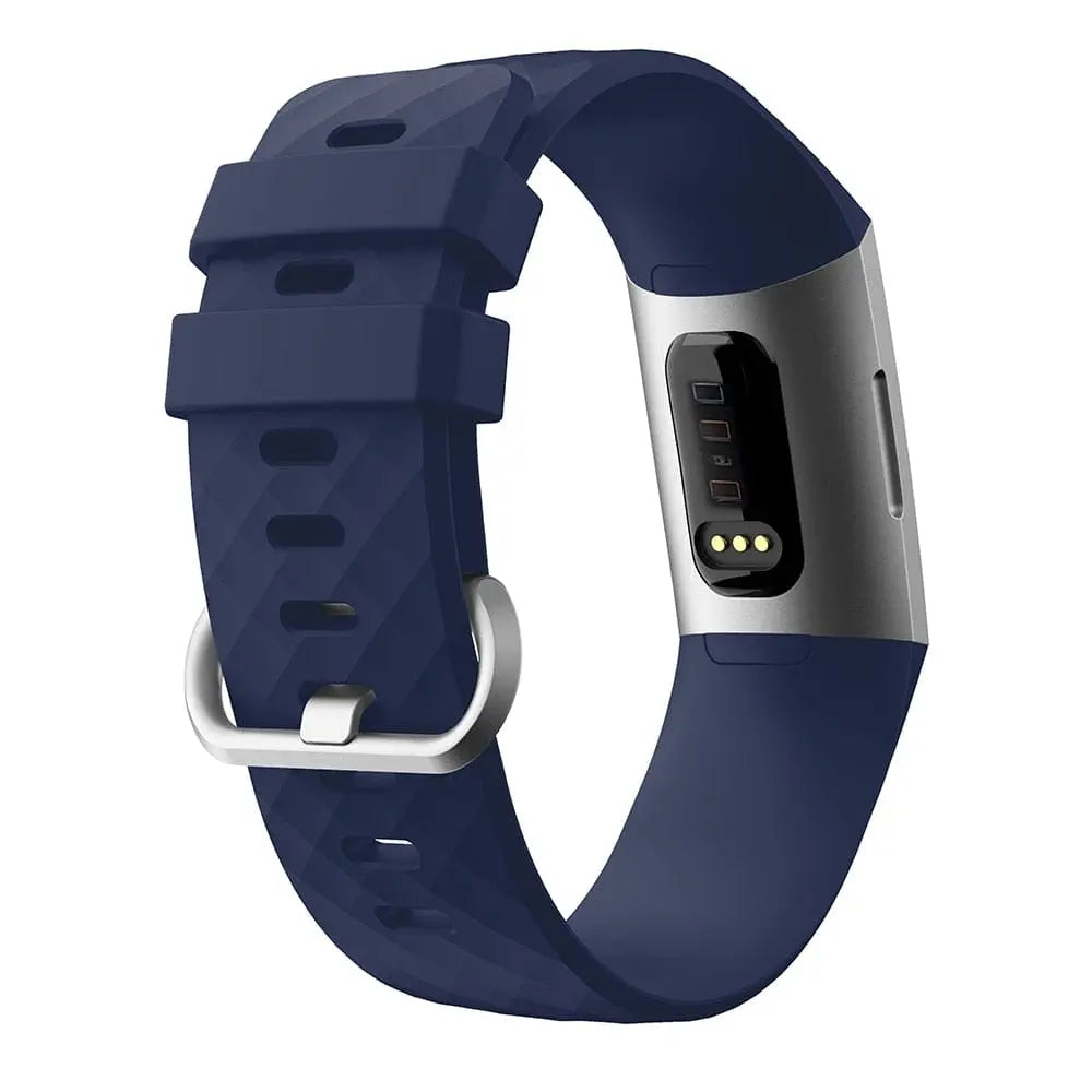 Silicone replacement wrist band for Fitbit Charge 3 Frontier, available in large and small sizes, by Showlu Fashion Store.
