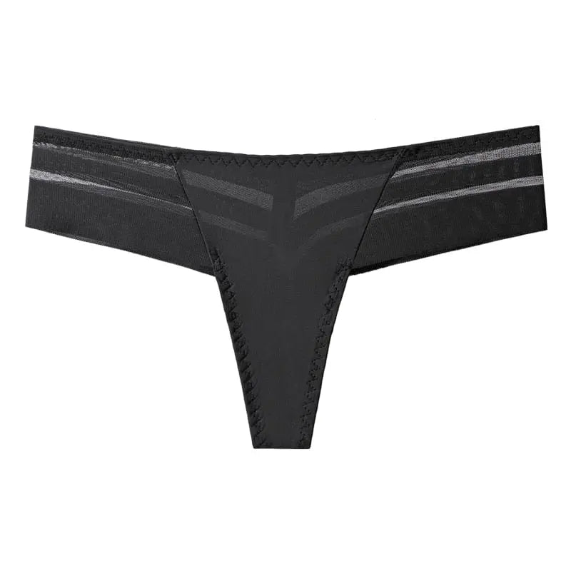 Seamless women's G-string from Anel Demosthene, low-rise transparent thong with minimal coverage, comfortable and sexy lingerie.