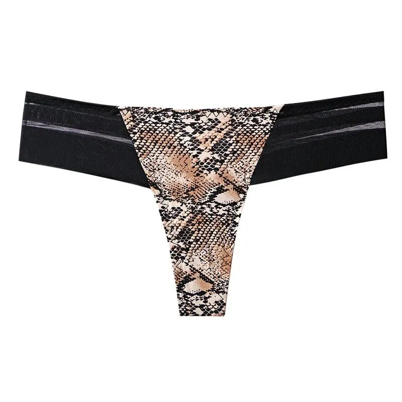 Seamless transparent women's G-string thong by Mimicoo, low-rise, sexy Brazilian lingerie, with a minimal and comfortable design.
