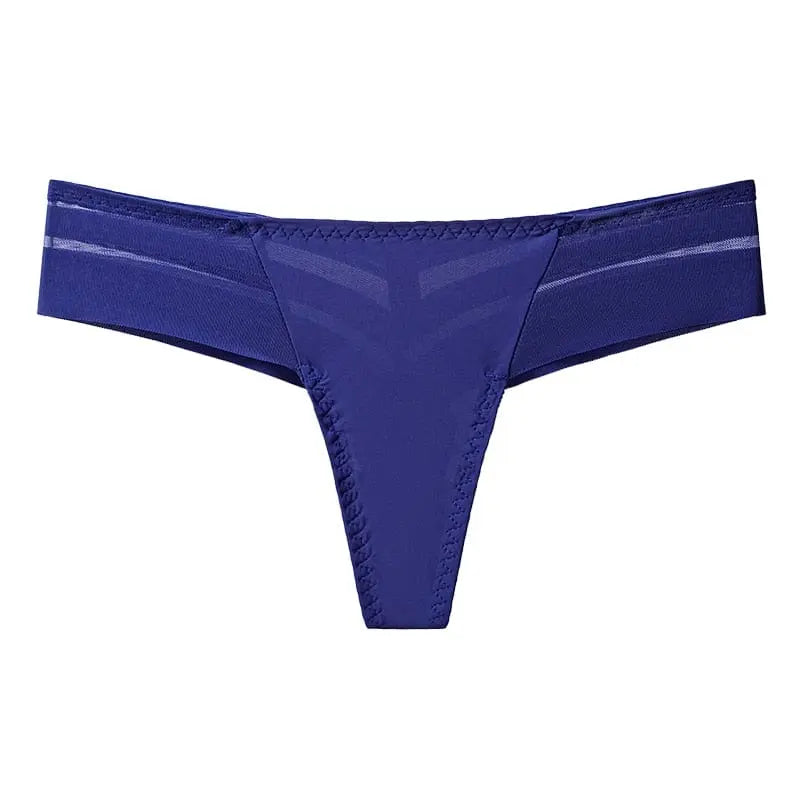 Seamless, low-rise transparent G-string thong for women by Anel Demosthene, featuring a sexy, minimalist design and feminine fit.