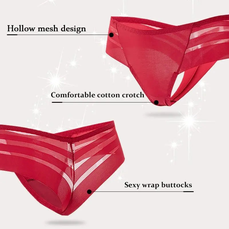Seamless transparent low-rise G-string thong for women, featuring a sexy, minimalistic design from Anel Demosthene General Store.