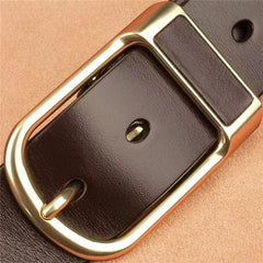 Showlu Fashion Store 0 Genuine Leather For Men's High Quality Buckle Jeans Cowskin Casual Belts Business Cowboy Waistband Male Fashion Designer 2022New