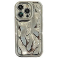 Glossy laser meteorite texture plating iPhone case by Showlu Fashion Store, showcasing a shiny, metallic finish on the phone cover.