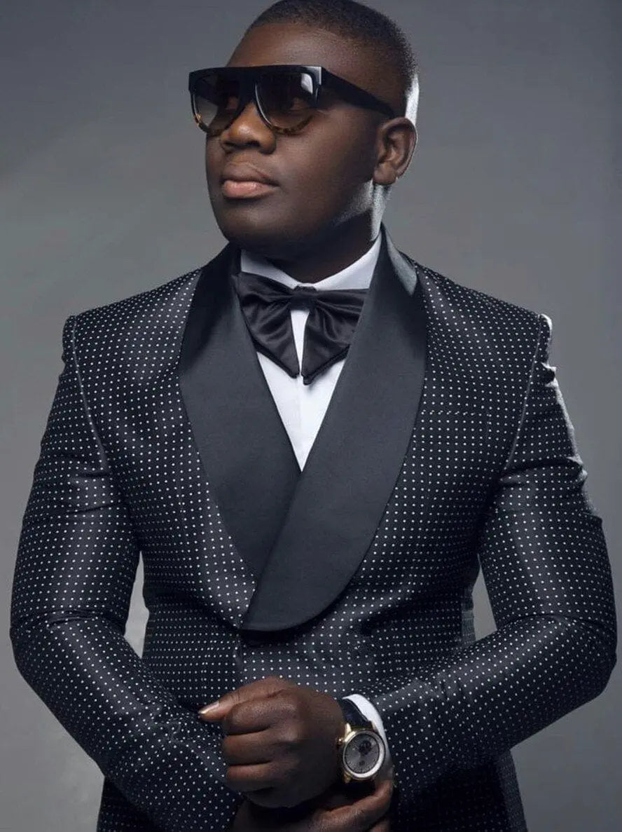Showlu men's single-breasted wedding tuxedo jacket, classic fit business suit for grooms and groomsmen.