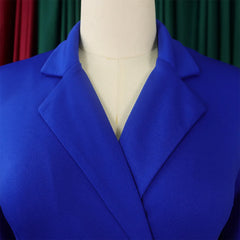 D438 Latest Elegant Design Career Dresses Suit Collar Double Breasted Ladies Office Dress Women Wormal Work Blazer Dresses