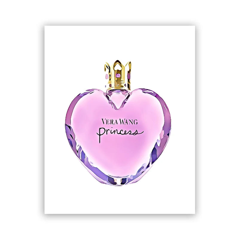 Nordic-style canvas wall art featuring a perfume bottle design, showcasing Showlu Fashion Perfume Bottle Canvas Print for home decor.