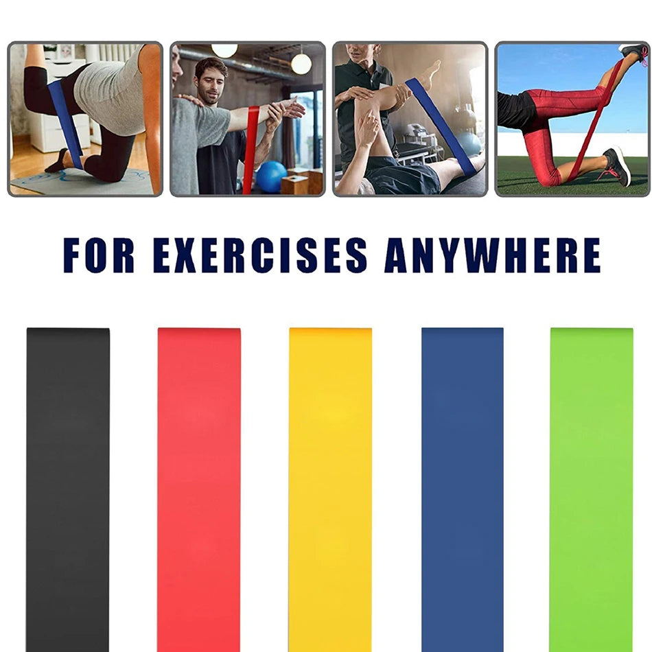 Showlu Smart General Resistance Band Pro Kit with multiple color-coded resistance bands and handles for versatile home workouts.