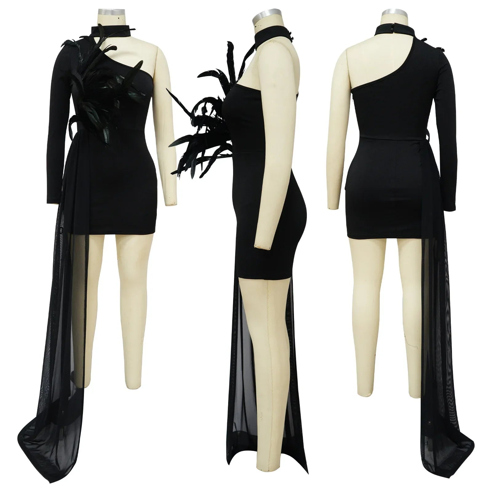 Y&H Women's strapless fur short evening party dress in sexy pencil style, featuring a stylish and elegant design.