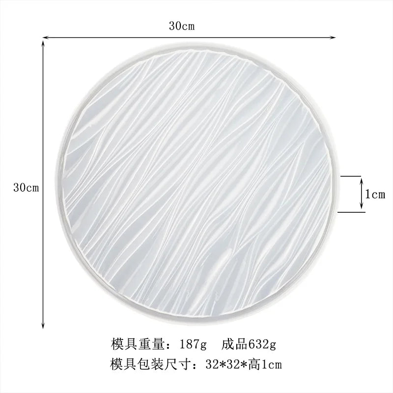 DIY crystal silicone mold for three-layer fruit and tea plates, epoxy resin mold for resin art and home decoration.