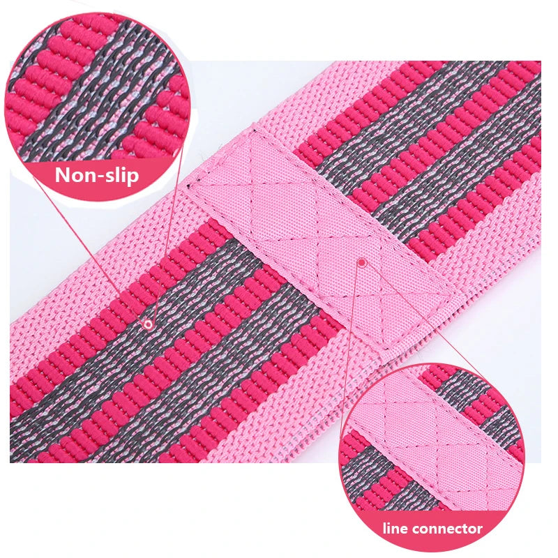 Showlu Fashion resistance band for glutes, elastic cloth rubber expander for home exercise and fitness workouts.